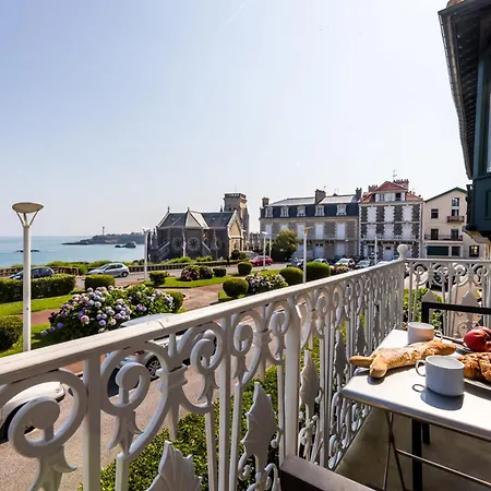 شقة Balea Keyweek Seafront Duplex With Balcony Garage In بياريتز